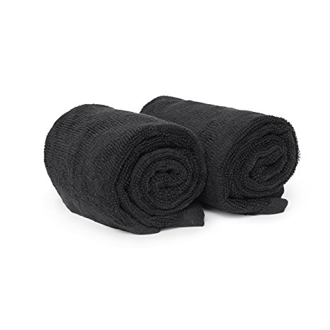 Hairday Salon, Gym & Spa Fluffy Hand Towels * 2 Pack * 100% Soft Ringspun Cotton * 16" x 27" Versatile Towel * Highly Durable * Sewn In Loop
