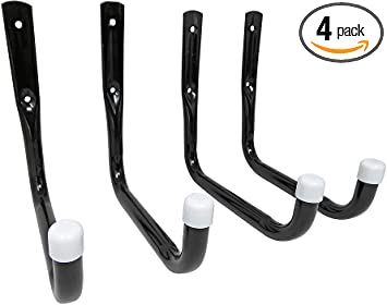 Shepherd Hardware 8090E Heavy Duty Steel Garage Storage/Large Utility Hooks, 4 Pack