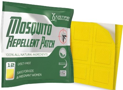 Mosquito Repellent Patch Infused With All Natural Lemon Eucalyptus and Essential Oils - DEET Free Non Toxic - For Kids and Adults