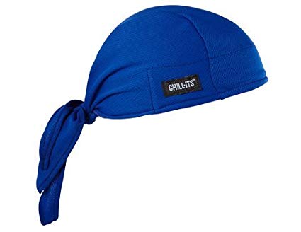 Ergodyne Chill-Its 6615 High-Performance Dew Rag - Blue - PACK 2