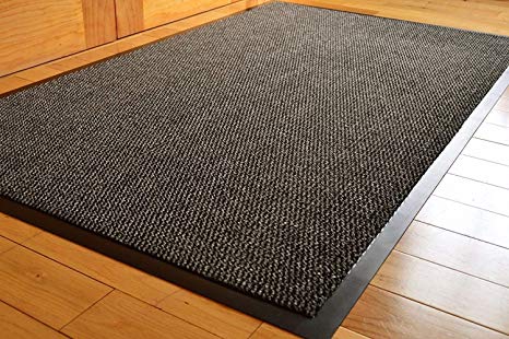 TrendMakers Barrier Mats Heavy Quality Non Slip Hard Wearing Barrier Mat. PVC Edged Heavy Duty Kitchen Mat Rug Available in 8 sizes (80cm x 120cm)- GREY w/Black Speckled