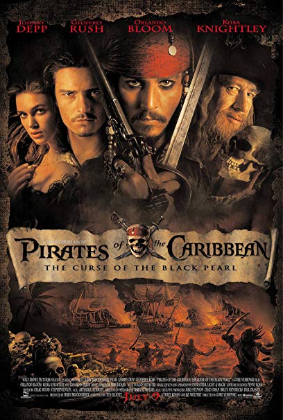 JIONK® Pirates of the Caribbean The Curse of the Black Pearl (2003) Movie Poster 24X36''