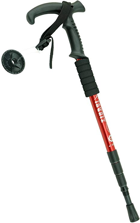 eeMore Telescopic Trekking Walking Hiking Sticks Poles Adjustable Length Anti-Shock