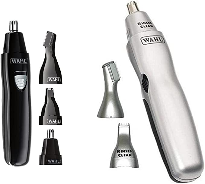 WAHL Hair Trimmer, Nose Hair Trimmer, Ear Hair Trimmer, Eyebrow Trimmer, Washable Heads & 3-in-1 Personal Trimmer, Trimmers for Men and Women, Nose Ear and Eyebrow Trimmer