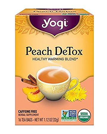 Yogi Teas Detox Peach Tea Bags, 16 Count, Packaging May Vary