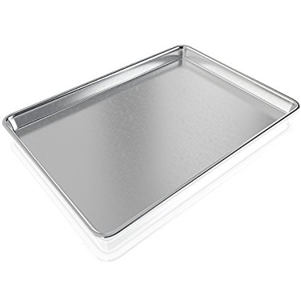 BakeitFun Aluminum Commercial Half Sheet 13x18 inches | Standard Cookie Pan