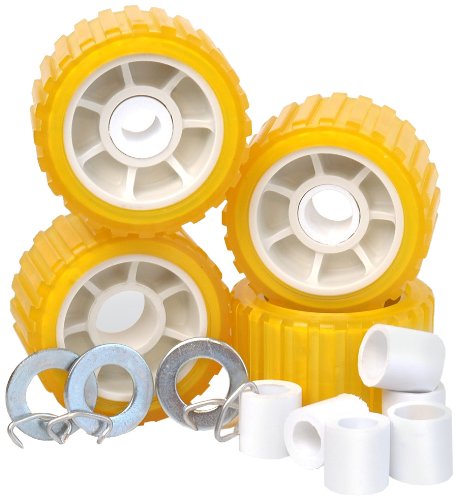 Tie Down 86144 Amber 5" PVC Ribbed Wobble Roller Kit