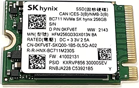 OEM SK Hynix 256GB M.2 PCI-e NVME SSD Internal Solid State Drive 30mm 2230 Form Factor M Key