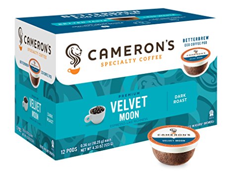 Cameron's Specialty Coffee, Velvet Moon Espresso Roast, 12 Count, Single Serve