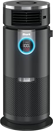 Shark HC451 3-in-1 Air Purifier, Heater & Fan with True HEPA, Antimicrobial Protection & Odor Lock, 500 Sq. Ft, Captures 99.98% of Particles, Dust, Allergens & Smoke, 0.1–0.2 Microns, Charcoal Grey