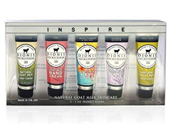 Dionis Goat Milk Skincare Hand Cream Inspire Gift Set (5 Pack, 1 Oz Each)