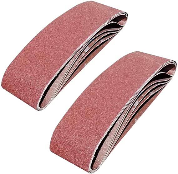 SACKORANGE 12 PCS 4 x 36 Inch Sanding Belts | 400 Grit Aluminum Oxide Sanding Belt | Premium Sandpaper for Portable Belt Sander (400 Grit)