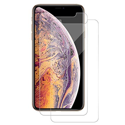 Tempered Glass Screen Protector Compatible with Apple iPhone Xs MAX, Vivibel 2 Pack Screen Protector for iPhone Xs MAX,[3D Touch] [9H Hardness] [No Bubble] [Easy Install] -6.5 inch