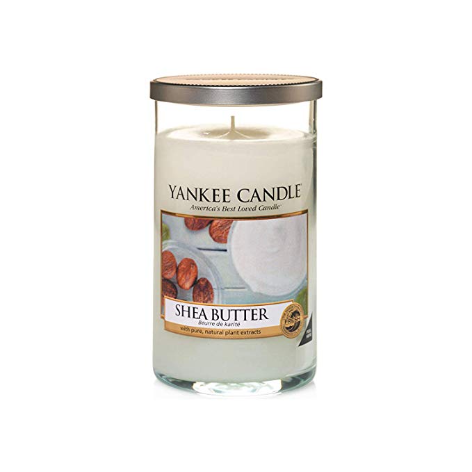 Yankee Candle "Shea Butter" Pillar Candle, Cream, Medium