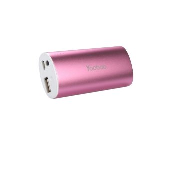 Yoobao YB6012 5200mAh Slim Portable Charger External Battery Pack Power Bank for Android Device Apple iPhone 6 plus 5 5s 5c 4 4s  Samsung Galaxy S5 S4 S3 Note4 Blackberry Passport and More Pink