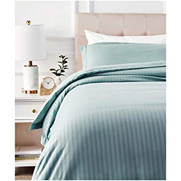 AmazonBasics Deluxe Microfiber Duvet Cover Set - Twin/Twin XL, Spa Blue