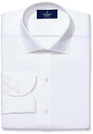 Buttoned Down Men's Slim Fit Spread-Collar Solid Non-Iron Dress Shirt