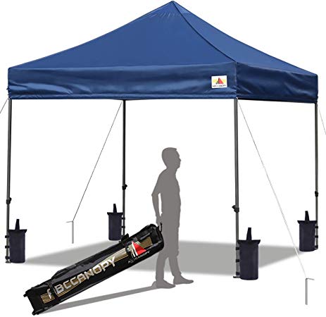 ABCCANOPY Pop up Canopy Tent Commercial Instant Shelter with Wheeled Carry Bag, 10x10 FT Navy Blue