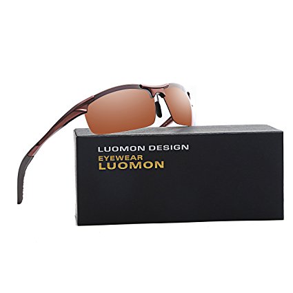 LUOMON LM8177 66mm Polarized Wrap-Around Sport Sunglasses