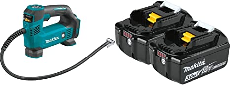 Makita DMP180ZX 18V LXT Lithium-Ion Cordless Inflator, Tool Only & BL1830B-2 18V LXT Lithium-Ion 3.0Ah Battery