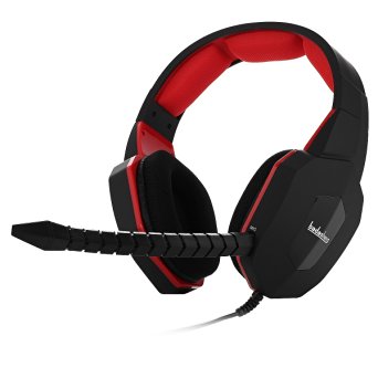 Badasheng 5-in-1 Over-Ear Gaming Headset with Detachable Microphone - Red