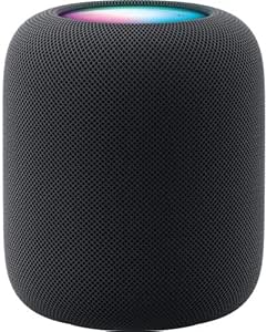 Apple HomePod Smart Speaker 2nd Generation, Siri Speaker   Power Cable   Apple 1 Year Limited Warranty (Midnight)