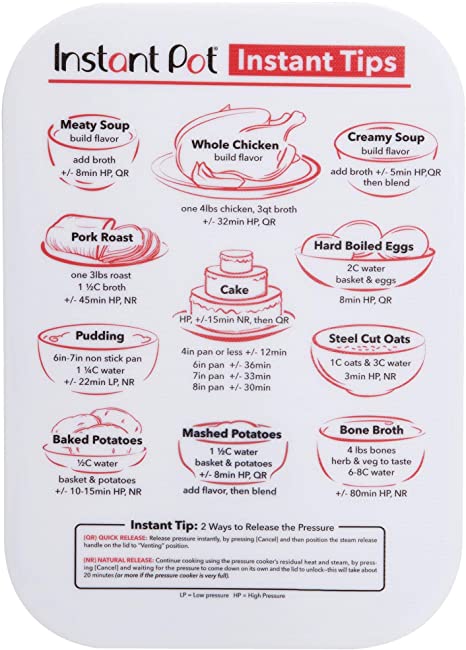 Instant Pot Official Cutting Mat with Recipes, 10x14, White