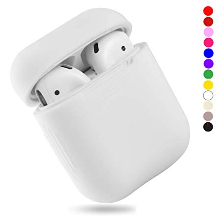EYEKOP AirPods Case, Premium Ultra-Thin Soft Skin Cover Compatible with Apple AirPods 2 & 1 - White