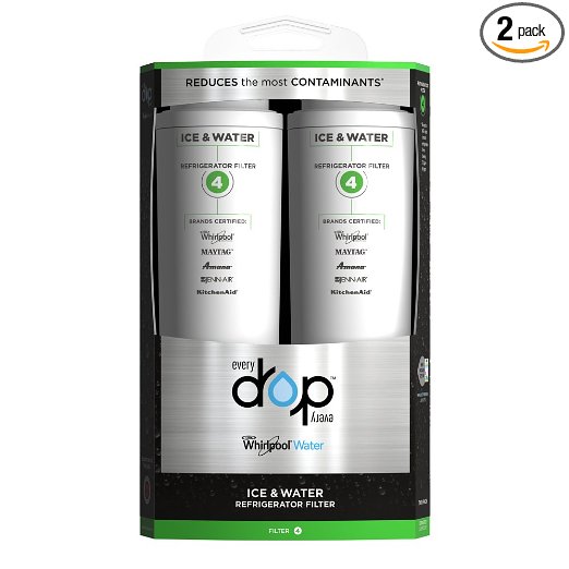 EveryDrop by Whirlpool Water EDR4RXD2 Filter 4 Refrigerator Water Filter Pack of 2