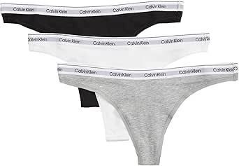 Calvin Klein Women's Modern Logo Thong 3-Pack