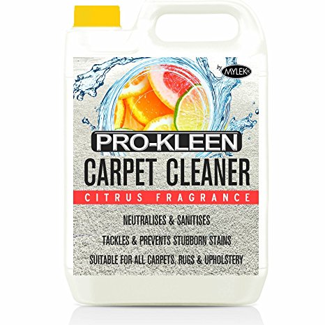 Mylek Citrus 5 Litres Carpet & Upholstery Shampoo Professional High Extraction Concentrate (Works With All Machines)