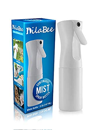 Continuous Mist Empty White Spray Bottle For Hair - Salon Quality Mold-Resistant 360 Water Misting Sprayer - Pressurized Aerosol Stylist Spray Mister BPA Free (5 Oz)