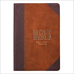 Holy Bible: Brown Portfolio Design KJV Bible Large Print Thinline