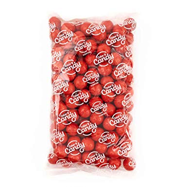 Color It Candy Red Gumballs 2 lb Bag - Perfect for table centerpieces, weddings, birthdays, candy buffets, & party favors.