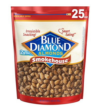 Blue Diamond Oven Roasted Almonds, Smokehouse, 25 Ounce