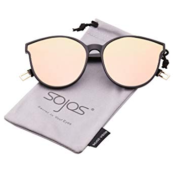 SOJOS Round Sunglasses for Women Mirrored Lens SJ2057