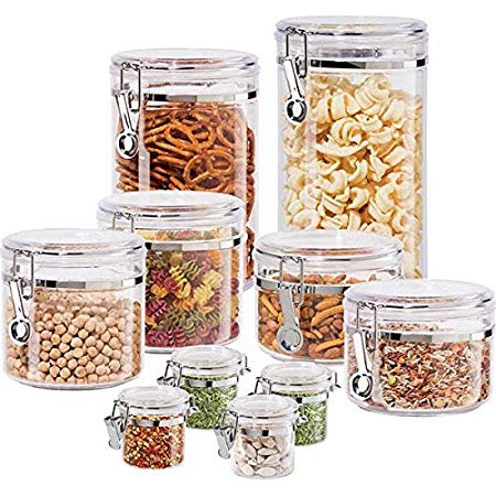 Oggi 10 Piece Acrylic Canister Set