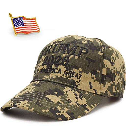 Donald Trump MAGA Hat Keep America Great Cap 2020 American Flag Pin Included