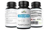 Astaxanthin 12mg 1 - Highest Potency and Purity Available Supports Optimal Eye Health Protect Skin From Sun Damage and Wrinkles Protects Cells from Oxidative Damage Supports Immune System and Much More Vegetarian Capsules Made in USA 100 Money Back Guarantee Love It Or Its Free