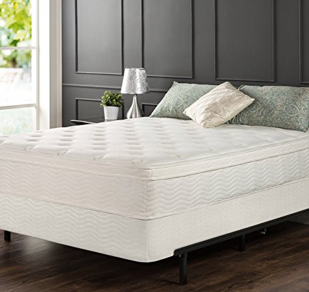 Sleep Master iCoil 12 Inch Euro Top Spring Mattress and BiFold Box Spring Set, King