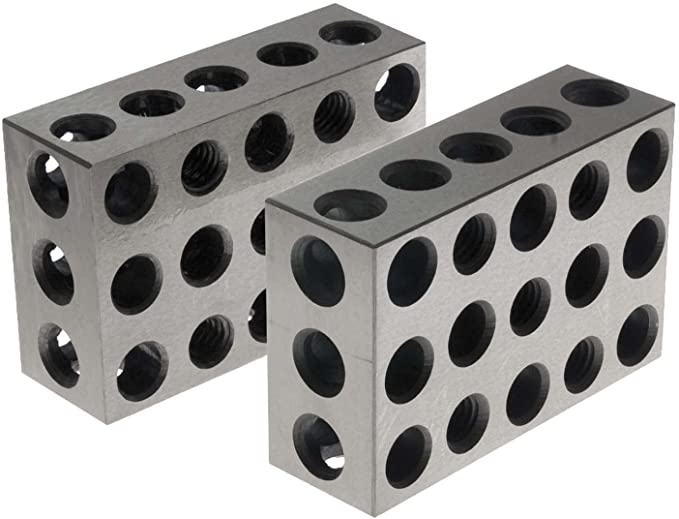 BL-123 Pair of 1" x 2" x 3" Precision Steel 1-2-3 Blocks Pack of 2