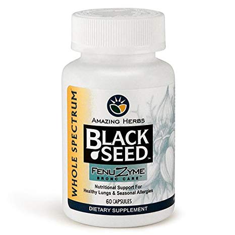 Amazing Herbs Black Seed Fenuzume Bronc-Care, 60 Capsules