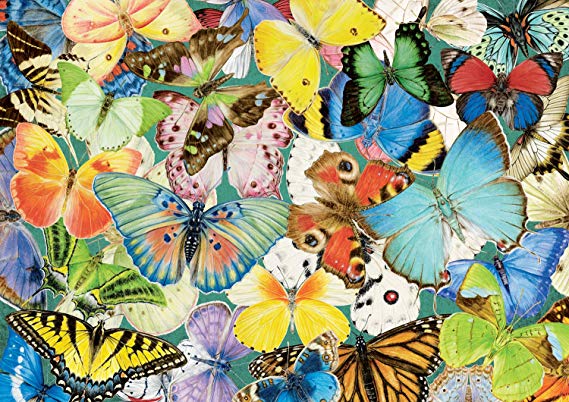 Ravensburger Butterflies Large Format 500 Piece Jigsaw Puzzle Adults – Every Piece is Unique, Softclick Technology Means Pieces Fit Together Perfectly
