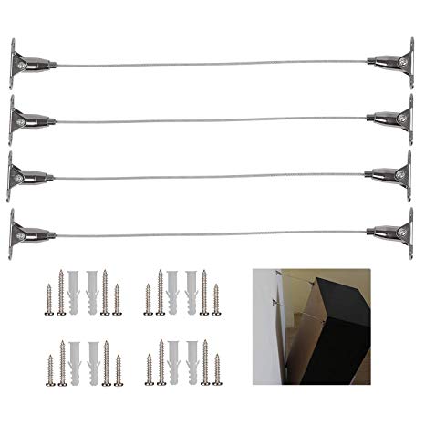 Zengest 4 Pack TV and Furniture Anchors, 150 Lb High Load Furniture Anti-Tip Kit, Protect Baby and Pet from Falling Furniture, Extra Secure Kit