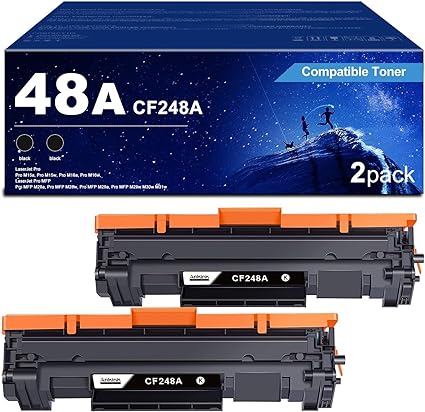 ANKINK Compatible 48A Toner Cartridge Replacement for HP 48A CF248A Toner Black Pro M15w M15a M16w M16a MFP M29w M29a M28w M28a Printer 2pack