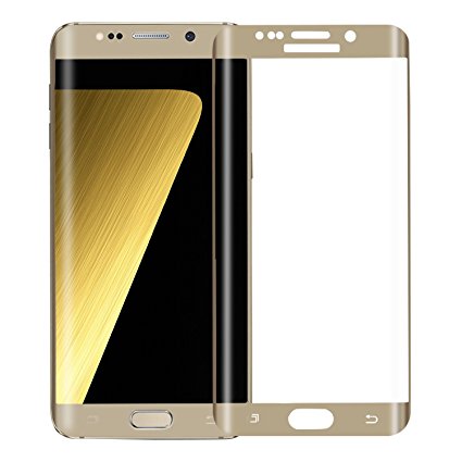 S7 Edge Screen Protector, Southlight[Full Coverage]Tempered Glass,Ultra HD Screen&9H Hardness For Samsung Galaxy S7 Edge(s7 edge gold)