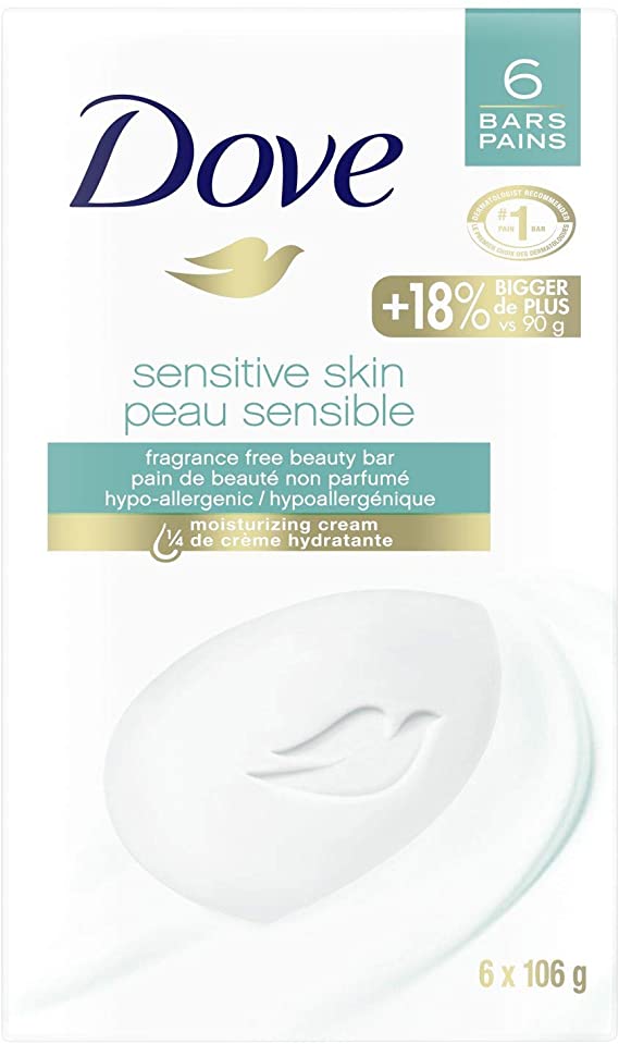 Dove Beauty Bar for Sensitive Skin Care 106 g 6 count