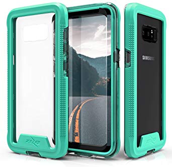 Zizo ION Series Compatible with Samsung Galaxy Note 8 Case Military Grade Drop Tested with Tempered Glass Screen Protector Teal Clear
