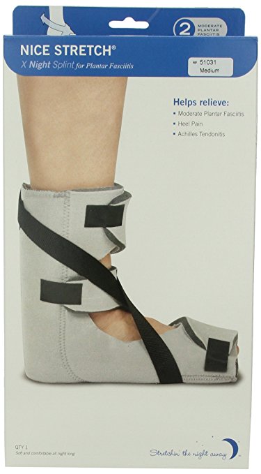 Nice Stretch X Patented Plantar Fasciitis Night Splint, Collapsable, Medium