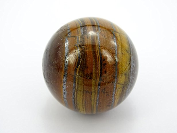 jennysun2010 1 piece Natural Tiger's Eye Gemstone Collectibles Round Ball Crystal Healing Sphere Finger Health Massage Rock Stones 40mm With Wood Stand